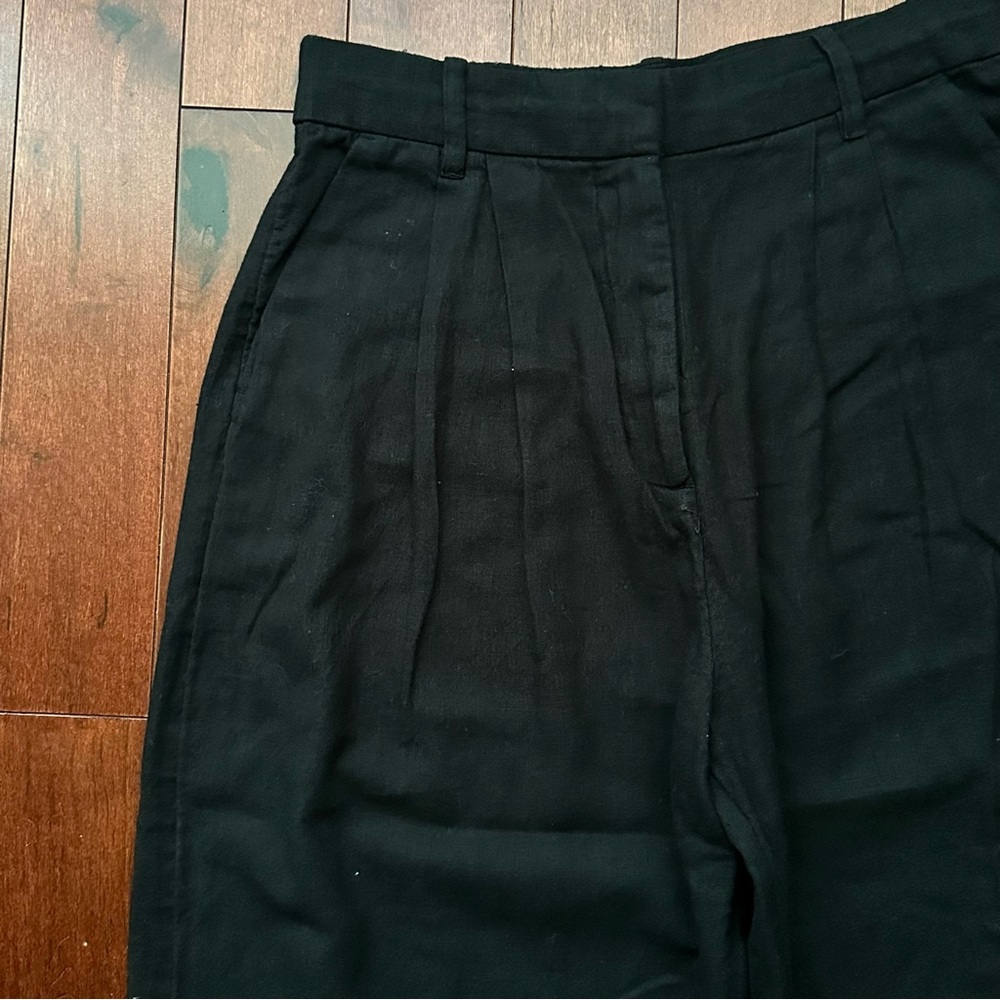 Abercrombie & Fitch Black Linen Trousers - Picture 3 of 11